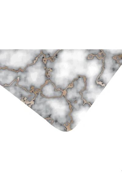 Dainty Home Marble Print Set Of 6 Placemats In Multi