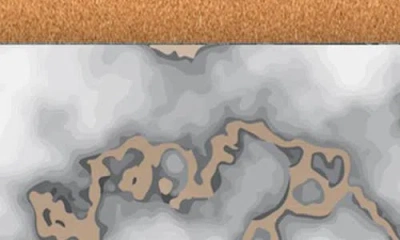 Dainty Home Marble Print Set Of 4 Placemats In Multi