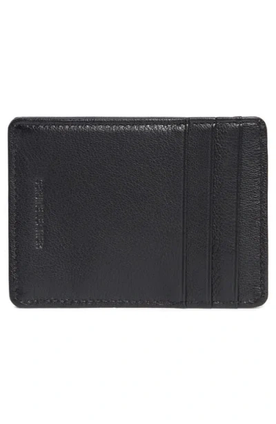 Original Penguin Embossed Logo Card Case In Black
