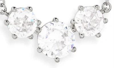 Nadri Serena Mini Frontal Necklace In Silver