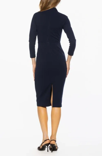Alexia Admor Mika Long Sleeve Midi Dress In Blue
