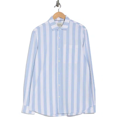 Scotch & Soda Yarn Dyed Button-up Shirt In Blue