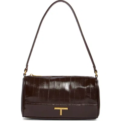 Tahari Barrel Shoulder Bag In Brown