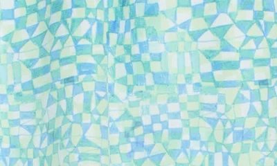 Scotch & Soda Print Swim Trunks In Blue