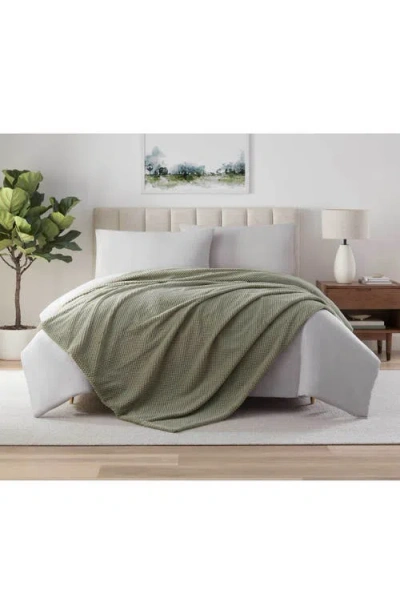 Vellux Plush Texture Throw Blanket In Brown