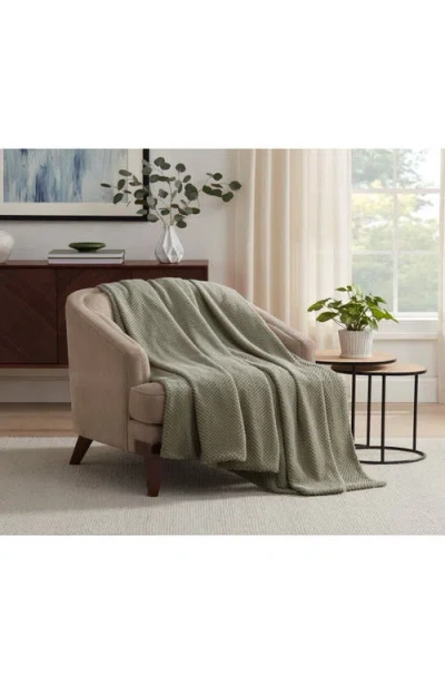 Vellux Plush Texture Throw Blanket In Brown