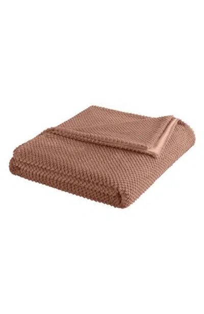 Vellux Plush Texture Throw Blanket In Brown