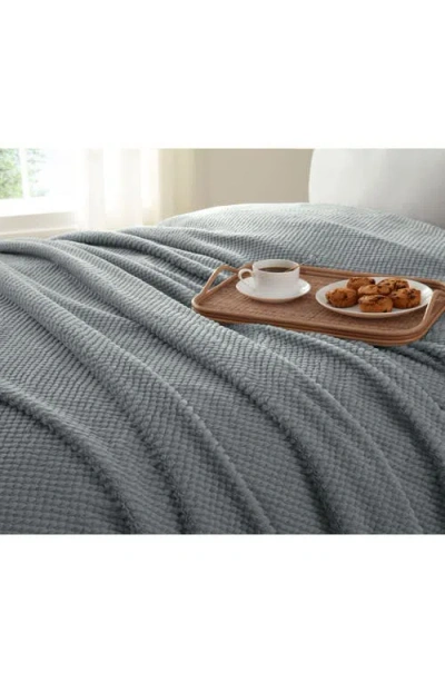 Vellux Plush Texture Throw Blanket In Gray