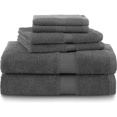 Martex Ringspun 6-piece Towel Set In Gray