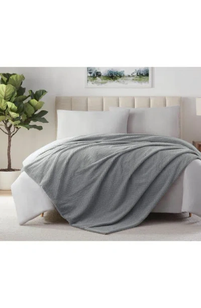 Vellux Plush Texture Throw Blanket In Gray
