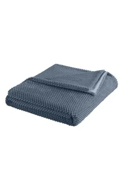 Vellux Plush Texture Throw Blanket In Blue