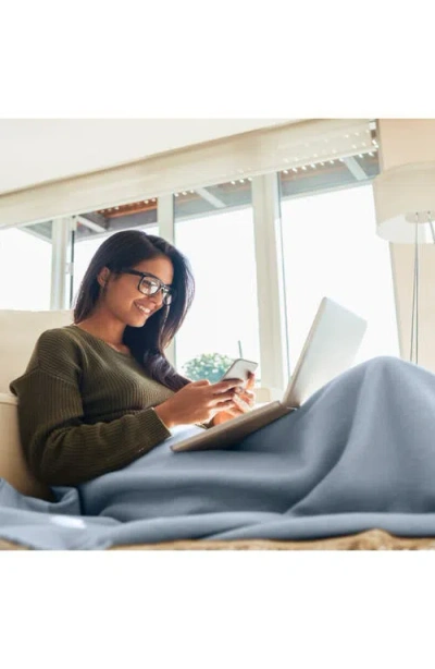 Martex Supersoft Fleece Throw Blanket In Blue