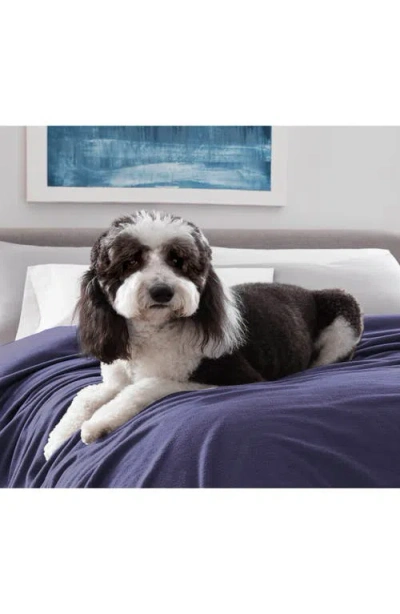 Martex Supersoft Fleece Throw Blanket In Blue