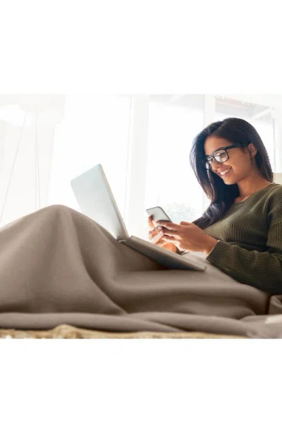 Vellux Microfleece Throw Blanket In Brown