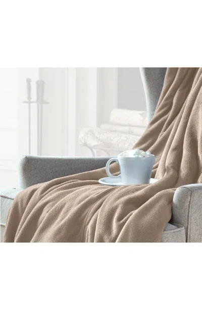 Vellux Microfleece Throw Blanket In Brown