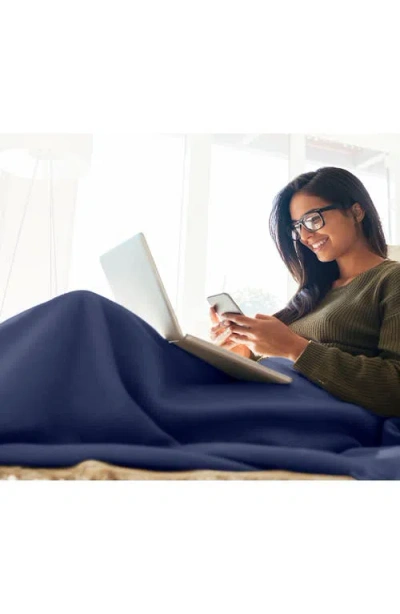 Vellux Microfleece Throw Blanket In Blue