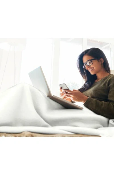 Vellux Microfleece Throw Blanket In White