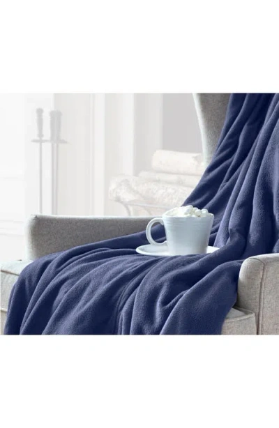 Vellux Microfleece Throw Blanket In Blue