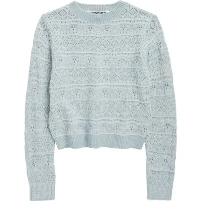 Vigoss Kids' Pointelle Knit Sweater In Blue