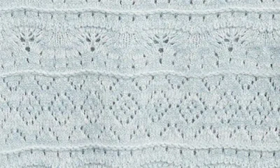 Vigoss Kids' Pointelle Knit Sweater In Blue