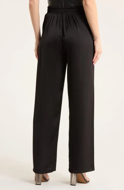 Rdi Satin Wide Leg Pants In Black