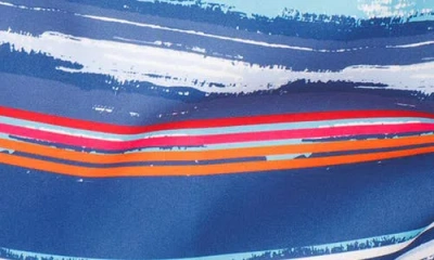 Tailorbyrd Abstract Stripe Swim Trunks In Multi
