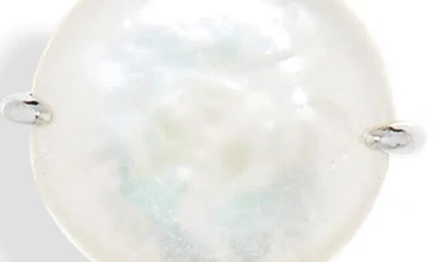 Nadri Dot Dot Dot Mixed Faux Pearl Linear Earrings In Black