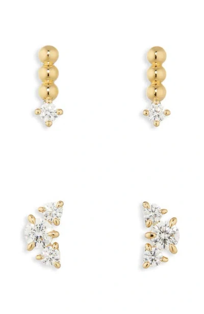Nadri Small 2-piece Stud Set In Gold
