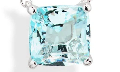 Nadri Bridesmaid Blue Cubic Zirconia Pendant Necklace & Earrings Set In Metallic