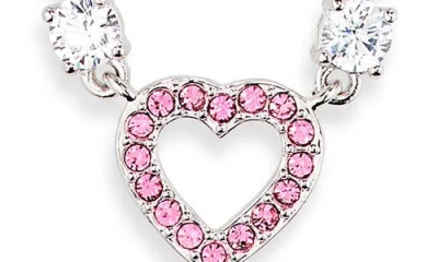 Nadri Valentine's Day Capsule 3-piece Stud Earrings & Necklace Set In Silver