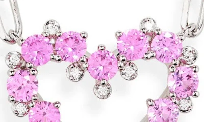 Nadri Valentine's Day Capsule Stud Earrings & Necklace Set In Silver