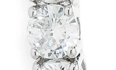 Nadri Shine Faux Pearl J-hoop Earrings In Silver