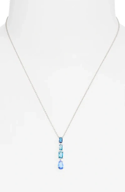 Nadri Spencer Blue Cubic Zirconia Y-necklace In Blue