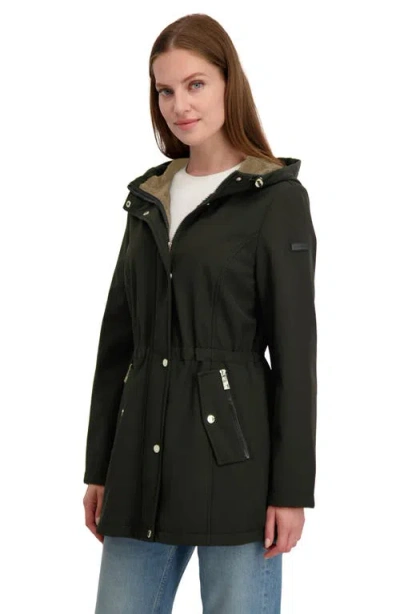 Laundry By Shelli Segal Fleece Lined Hooded Jacket In Green