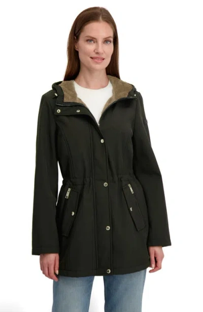 Laundry By Shelli Segal Fleece Lined Hooded Jacket In Green