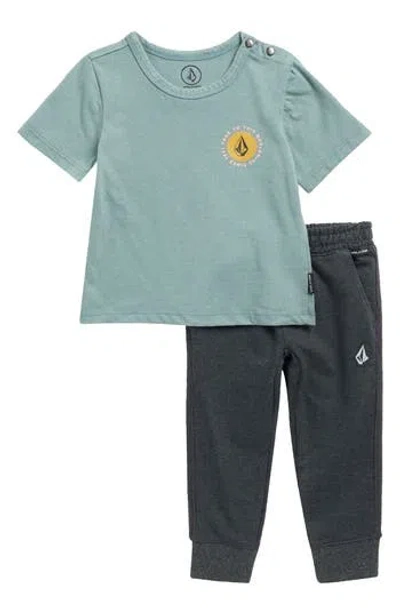 Volcom Jersey Graphic T-shirt & Joggers Set In Multi