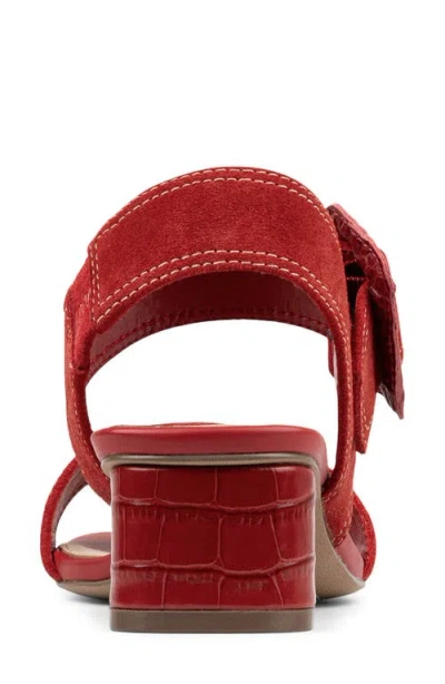 Donald Pliner Oversize Buckle Slingback Sandal In Red