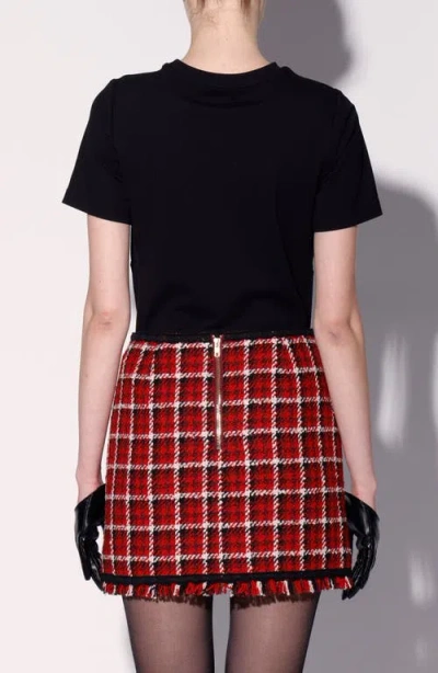 Walter Baker Ada Embroidered Tweed Miniskirt In Multi
