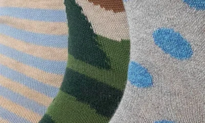Lorenzo Uomo Assorted 3-pack Crew Socks In Multi