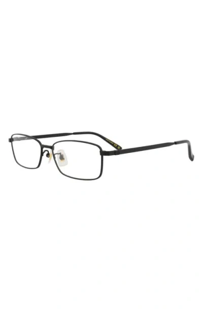 Dunhill 56mm Rectangular Optical Glasses In Black
