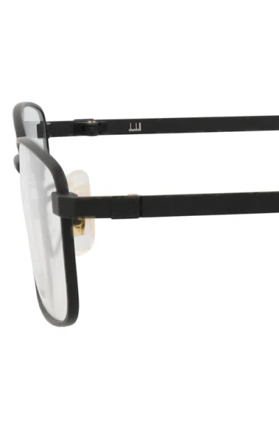 Dunhill 56mm Rectangular Optical Glasses In Black