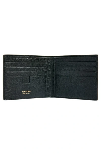 Tom Ford T-line Soft Grain Leather Bifold Wallet In Black