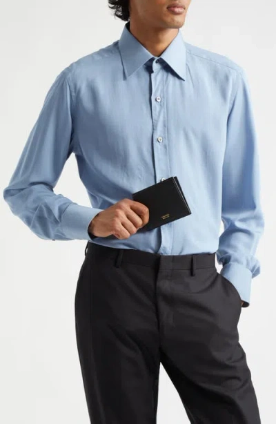 Tom Ford T-line Soft Grain Leather Bifold Wallet In Black