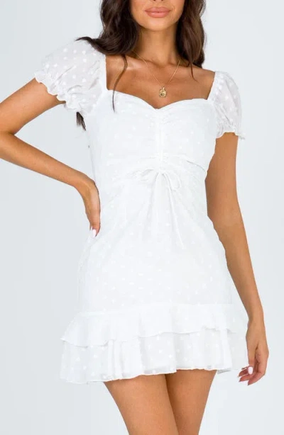 Princess Polly Mikail Puff Sleeve Minidress In White