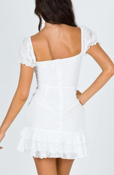 Princess Polly Mikail Puff Sleeve Minidress In White