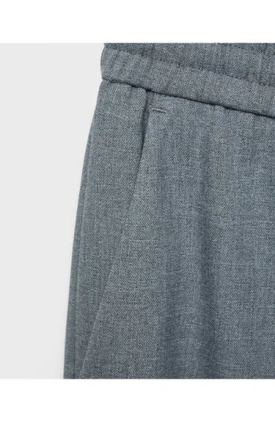 Mango High Waist Wide Leg Pants In Gray