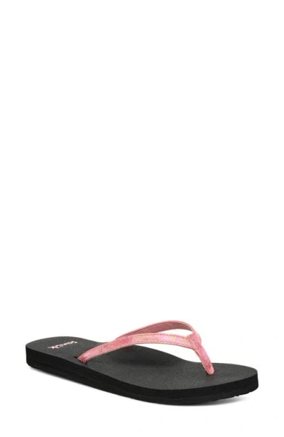 Sanuk Yoga Joy Ii Flip Flop In Black