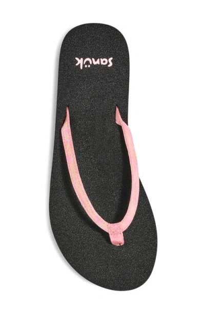 Sanuk Yoga Joy Ii Flip Flop In Black