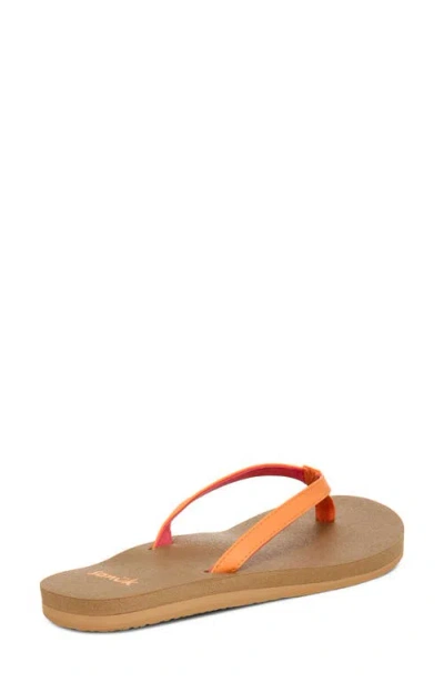 Sanuk Yoga Joy Ii Flip Flop In Brown