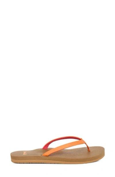 Sanuk Yoga Joy Ii Flip Flop In Brown